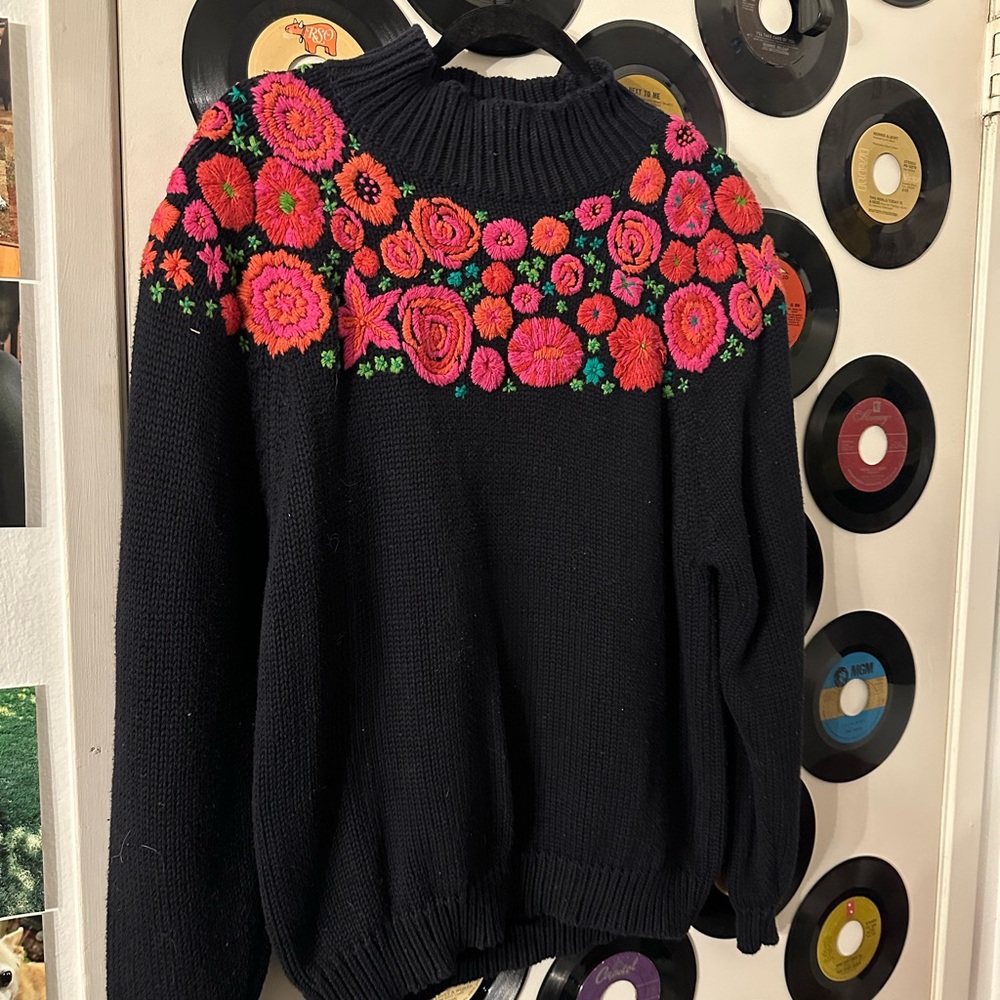Vintage embroidered sweater